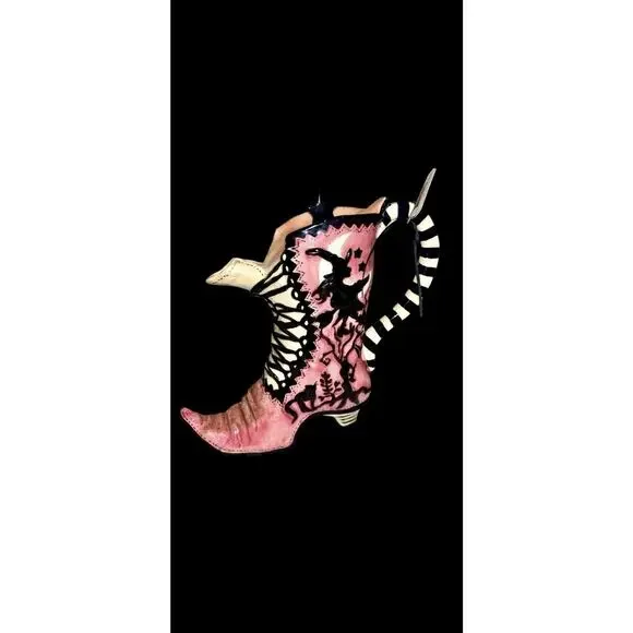 Blue Sky Clayworks Pink High Heels Halloween DecorWitch Boot Teapot Collectible - Picture 2 of 8